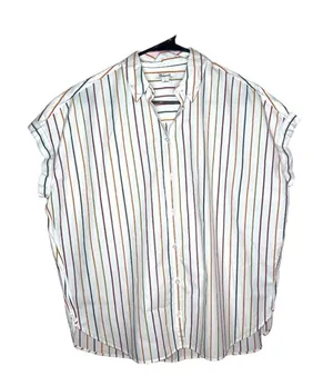Madewell Central Shirt in Sadie Stripe- Size S thumbnail 2