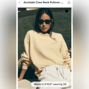 Alo Yoga NWT Accolade Crew Neck Pullover Candlelight Yellow Size M thumbnail 7