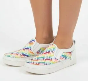 Ugg White Caplan Logo Print Slip On Athletic Sport Sneaker Shoes 6 thumbnail 1