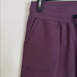 ZYIA Active Unwind Drawstring Tapered Joggers with pockets in Plum, size S thumbnail 6