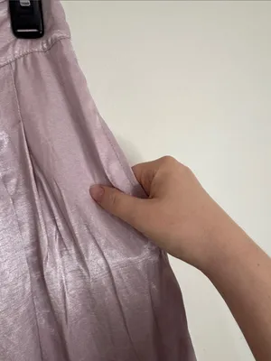Current Air Satin-Effect Pleated Wide-Leg Pants in Mauve Pink size S thumbnail 3