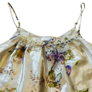 Secret Treasures Vintage Y2K Satin Cami Top Ruffle Lace Bow Fairy Feminine Coquette Whimsy thumbnail 2