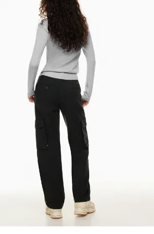 Aritzia TNA Black Troop Cargo Pants — Utility Cargo Trousers size 00 thumbnail 2
