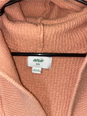 Aerie CozyUp Waffle Sweater Hoodie thumbnail 3