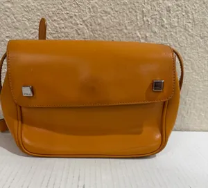 Furla Made in Italy Leather Crossbody Bag Caramel Brown Small Minimalist thumbnail 14