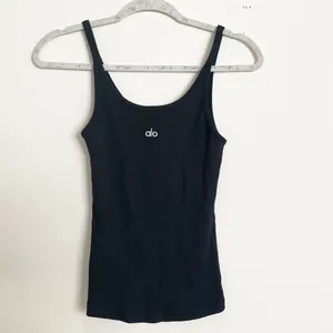 Alo Yoga Ribbed Prosper Tank Black S thumbnail 2