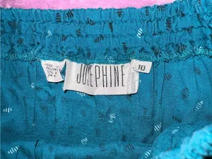 Women's Teal Maxi Skirt - Flowing Printed A-Line with Matching Shirt thumbnail 3
