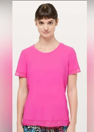 New without tags Lululemon Serve Up Some Sun Short Sleeve Sonic Pink thumbnail 4