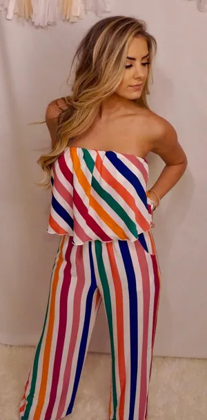Strapless Jumpsuit Multi Size L thumbnail 3