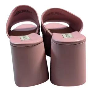 Steve Madden Christa Pink Leather Retro Y2K Chunky Platform Slide Sandals Sz 8 thumbnail 3