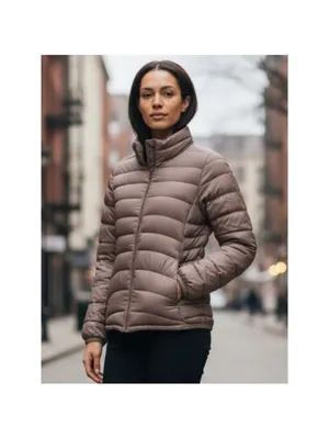 Uniqlo Ultra Light Down Packable Puffer Jacket Greige Champagne L Quiet Luxury thumbnail 2