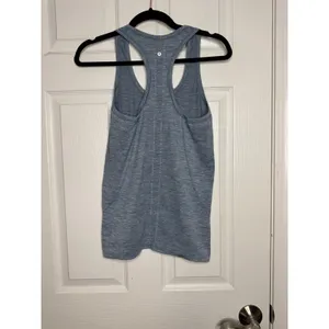 LULULEMON Woman's Swiftly Tech Tank Top Heathered Blue Size 6 thumbnail 2
