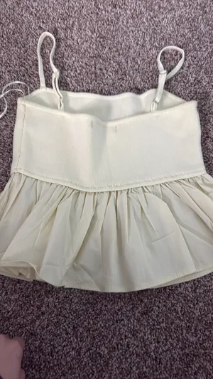 Butter yellow grey bandit tank top thumbnail 3