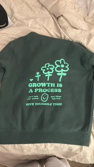 Happiness Project Hoodie Green Size L thumbnail 3