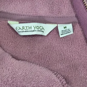 Earth Yoga M Organic Cotton Blend Purple‎ Asymmetrical Zip Pullover Sweatshirt thumbnail 5