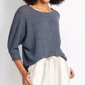 GILLI
LS Boatneck Sweater‎ Knit Top Blue Size XL thumbnail 1