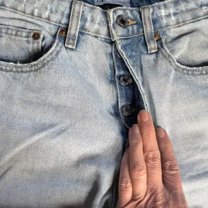 Zara Light Wash High Rise Straight Leg Jeans thumbnail 4