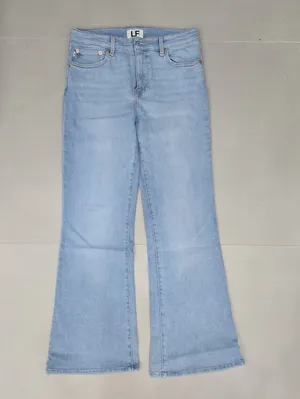 Lovers + Friends Light Blue High-Rise Wide-Leg Jeans Size 27 thumbnail 4
