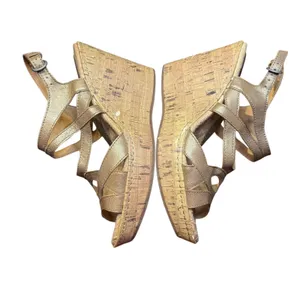 BOC Born Concept Shoes Womens Size 9 40.5 Wedge Sandals Strappy Cork‎ Platform thumbnail 5