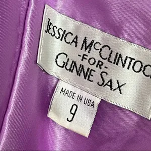 Y2K Gunne Sax By Jessica McClintock Black and Purple Lace Semi Formal Dress 9 thumbnail 6
