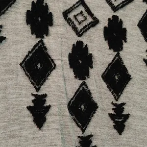 VOCAL Grey and Black Aztec Embroidered Tank with Lace and Jewel Detail thumbnail 3