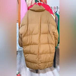 PrettyLitttleThing Chocolate soft nylon oversized padded MAXI COAT thumbnail 4