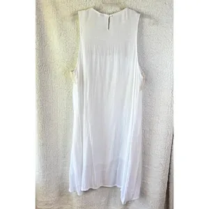 Darlin White Sleeveless Dress/Beach‎ Coverup NO SIZE TAG see measurements Boho thumbnail 3