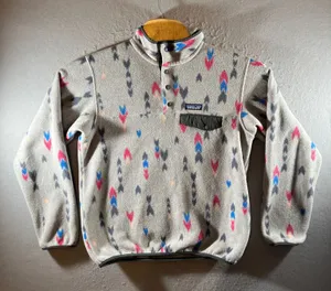 1441 | Patagonia Synchilla Snap-T Fleece Pullover Arrow Print Wish Tails Women M thumbnail 1