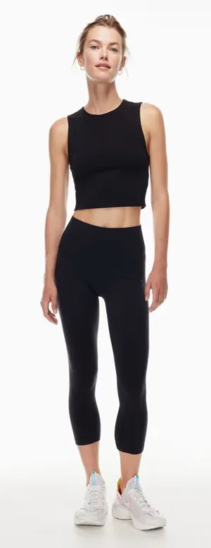 Aritzia Tna Atmosphere Cropped Black pant/leggings XS NWT Sold out thumbnail 1