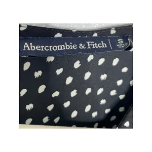 Abercrombie Black Polka Dot Faux Wrap Dress Button Front S thumbnail 4