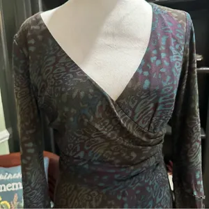 Kay Unger Leopard Print Multi Colored Dress Size 6 thumbnail 3