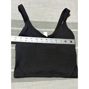 Lululemon Align Tank Top Black Nulu Cropped Yoga Bra Top Size 4 m thumbnail 2