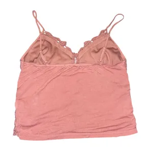 Pink Y2K Lace Camisole Floral M Boho Romantic Cottagecore Balletcore Whimsigoth thumbnail 2