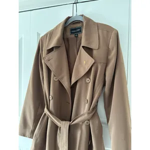Gallery Medium dark green Double-Breasted Trench Coat thumbnail 4