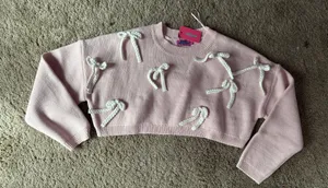 Cropped Pink Sweater thumbnail 3