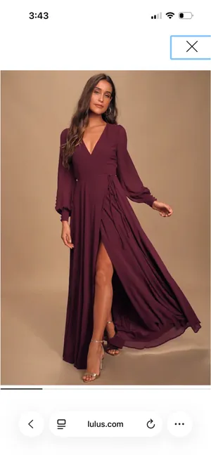 Lulus Long Sleeve Dress Maxi thumbnail 2