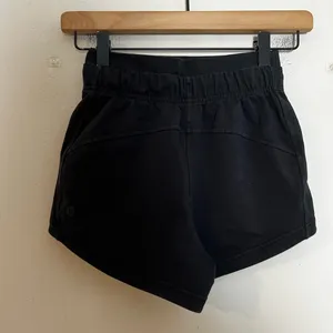 LULULEMON- Inner Glow Short 3" Terry Black Athletic Gym Workout Running Travel thumbnail 4