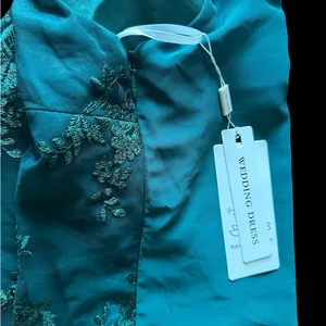 Elegant Teal Lace Women's Top Blue Size XS thumbnail 4