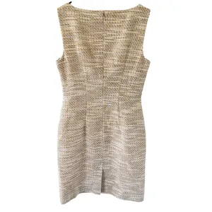 Tory Burch Emma Golden Yellow Tweed Sheath Dress thumbnail 3