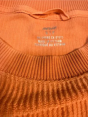 aerie Oversized Ribbed Crew Sweater - Burnt Orange thumbnail 7