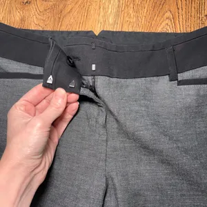 Express‎ Columnist Gray Stretch Dress Pants Black Trim Size 4R Corpcore Y2K work thumbnail 7
