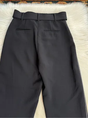 Wilfred Aritzia Black Jallade Belted White Striped Cropped Trousers thumbnail 9