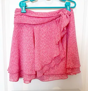 Aerie Womens Chiffon Wrap Mini Skirt Small Preppy Feminine Flowy Ruffles Summer thumbnail 1