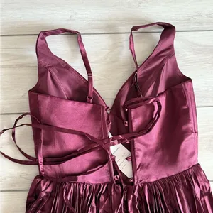 Wear Your Love Sleeveless Pleated Dress Burgundy Size 8 NWT thumbnail 7