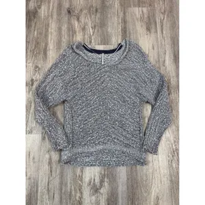 Free People Bright Lights grey marled knit sweater Size XS‎ thumbnail 2
