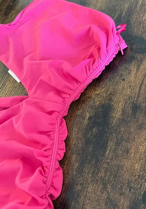 ZARA Ruched Cutout Dress thumbnail 11