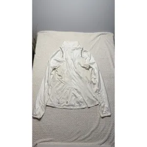 Lululemon White Mesh Panel Full Zip Running Training Jacket Size 10 Reflective thumbnail 3