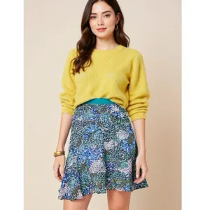 Anthropologie Maeve Cottage Floral Abstract Chiffon Skirt Women’s Sz L NWT $99 thumbnail 2