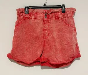 Wild‎ Fable Acid Wash Vintage Paperbag Shorts Red Size Large thumbnail 1