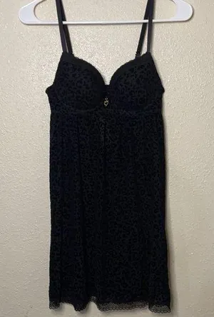 Thalia Sodi cheetah black babydoll thumbnail 2
